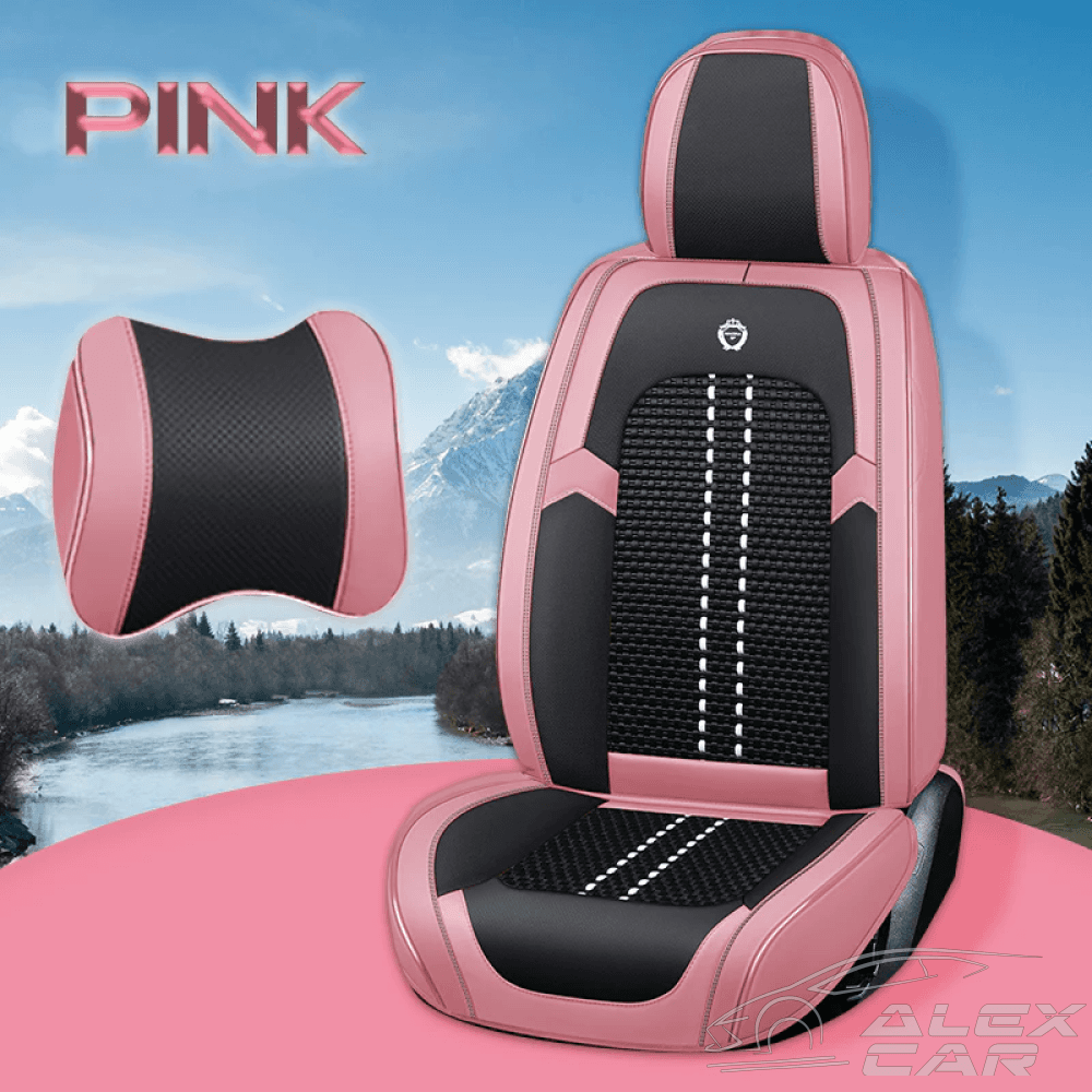 Alexcar Nox 2023 Full Set Universal Breathable Waterproof Vehicle Leather Cover For Cars Suv Pink /