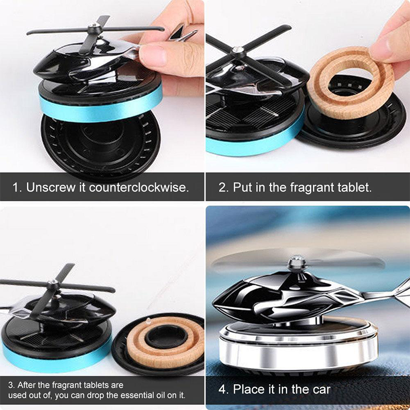 Solar-Powered Helicopter Car Air Freshener
