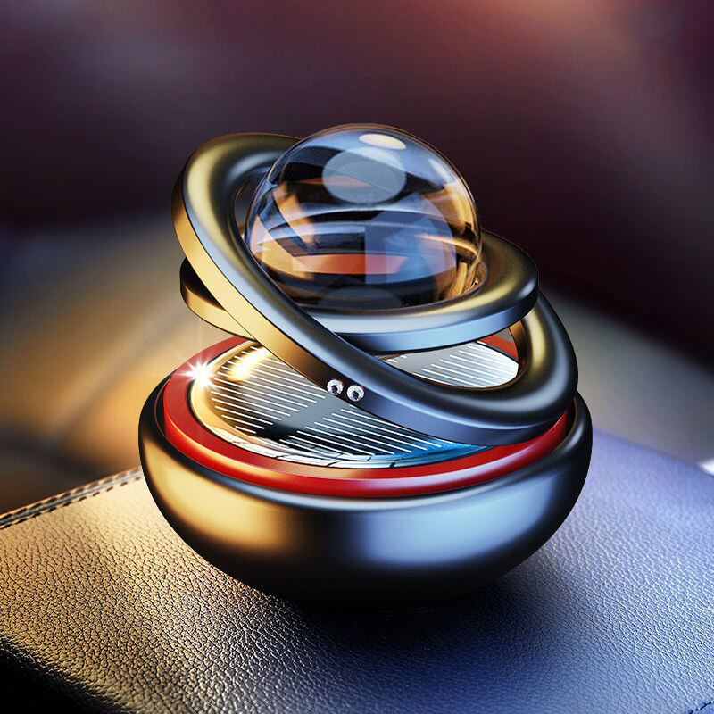 Solar-Powered Spinning Aromatherapy Diffuser Car Air Freshener