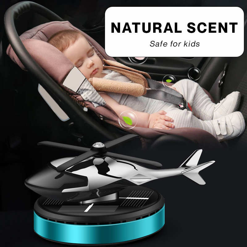 Solar-Powered Helicopter Car Air Freshener